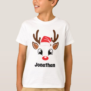 Süßes Weihnachts-Rentier-Gesicht T-Shirt