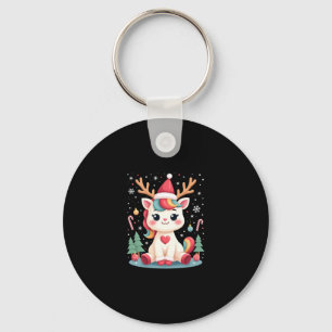 Süßes Weihnachts-Shirt Mädchen Frauen Xmas Einhorn Schlüsselanhänger