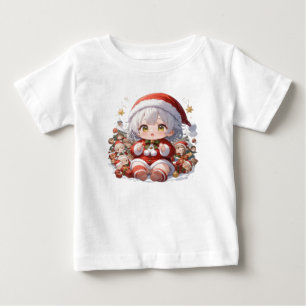 Süßes Weihnachtsbaby Santa Chibi Baby T-shirt