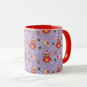 Süßes Weihnachtsbär-Muster Gemütlicher Winterurl Tasse
