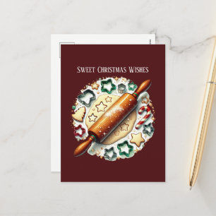Süßes Weihnachtsgebäck Feiertagspostkarte