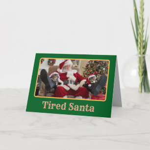 Süßes Weihnachtskarte mit Santa und Kätzchen Karte