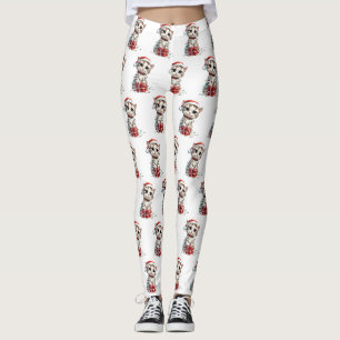 Süßes Weihnachtskitten auf Geschenkbox Leggings