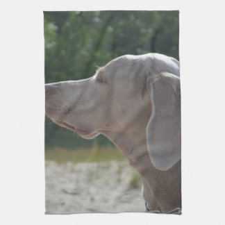 Süßes Weimaraner Hundeprofil Handtuch