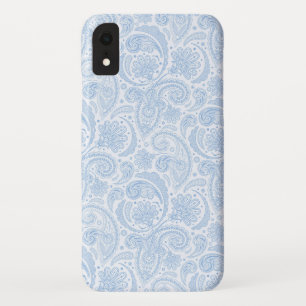 Süßes weißes blaues Paisleymuster Case-Mate iPhone Hülle