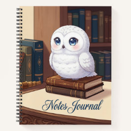 Süßes Weißes Eulen-Notizbuch Notizbuch