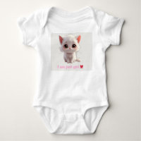 Süßes weißes Kätzchen Baby Body - Ich bin einfach