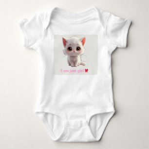 Süßes weißes Kätzchen Baby Body - Ich bin einfach Strampler
