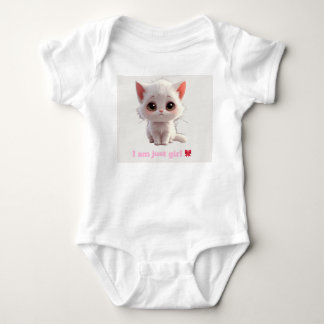Süßes weißes Kätzchen Baby Body - Ich bin einfach Strampler