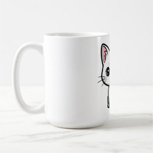 Süßes weißes Kätzchen Kaffeetasse
