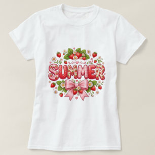 Süßes weißes Sommer-Grafik-T-Shirt T-Shirt