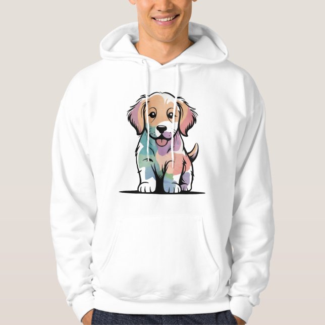 Süßes Welpen-Design Hoodie (Vorderseite)