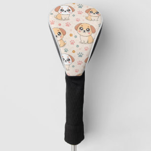 Süßes Welpen-Herzen-Wasserfarben-Muster (6) Golf Headcover