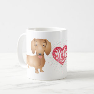 Süßes Welpen-Hund-Liebhaber-Geschenk Cartoon-Dachs Kaffeetasse