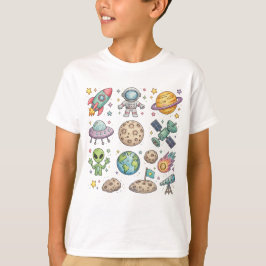 Süßes Weltraum-Abenteuer Kinder T-Shirt