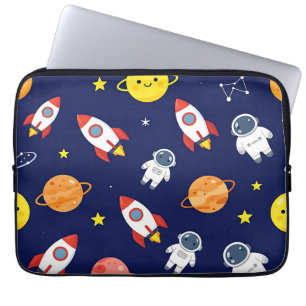 Süßes Weltraum-Explorer-Kinder-Muster Laptopschutzhülle