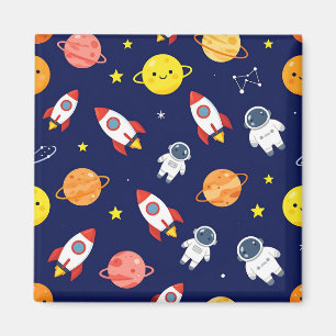 Süßes Weltraum-Explorer-Kinder-Muster Magnet