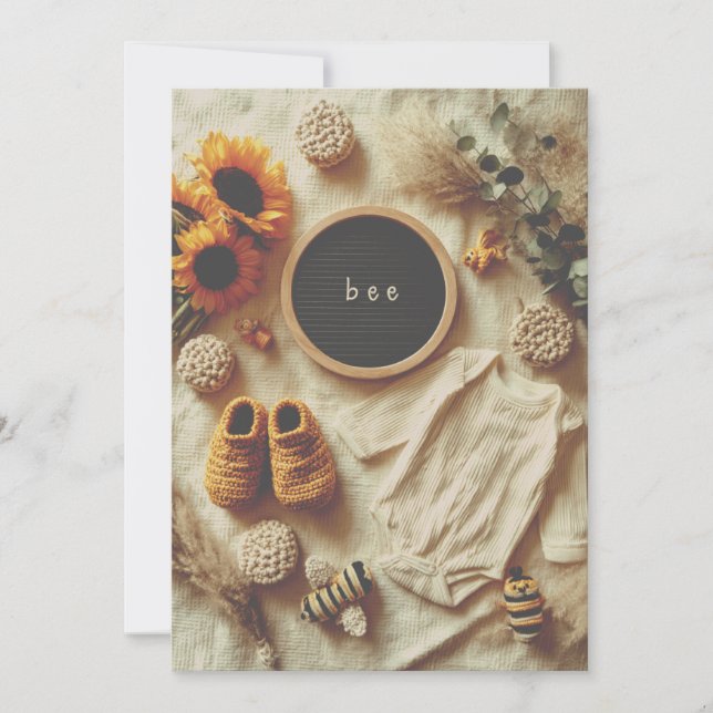 Süßes wie Biene | Honeycomb Joy Einladung (Vorderseite)
