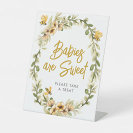 Süßes wie Bienen Babys sind süß Sockelschild