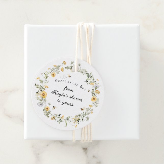 Süßes wie Bienenhausmarken Geschenkanhänger (Beispiel)