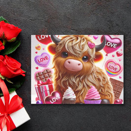 Süßes wie Candy Highland Cow Valentines Seidenpapier
