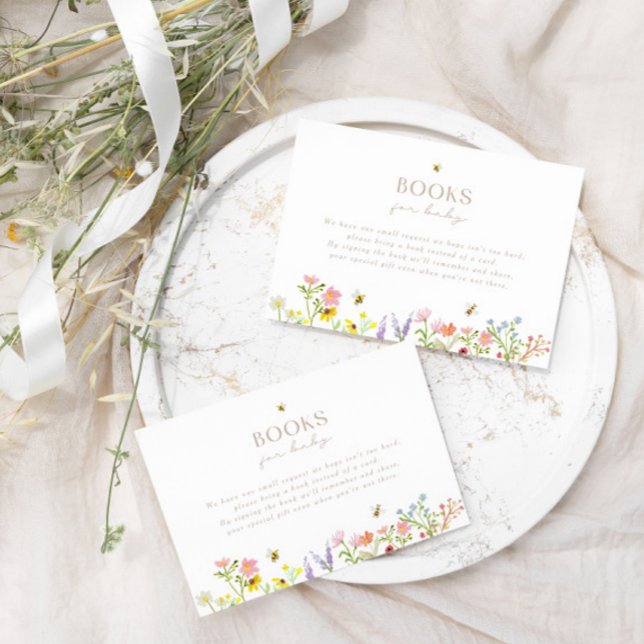 Süßes wie möglich Moderne Minimale Bücher für Baby Begleitkarte (Fully customizable book request enclosure card!)