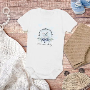 Süßes Willkommen neues Baby blaues Herz kleiner Bä Strampler