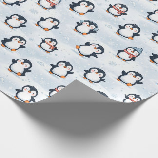 Süßes Winter-Pinguin-Muster-Design Geschenkpapier