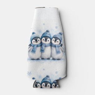 Süßes Winter-Pinguin-Trio-Getränkehalter Anbetun Flaschenkühler