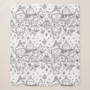 Süßes Winter-Weihnachts-Doodle-Muster (2) Sherpadecke