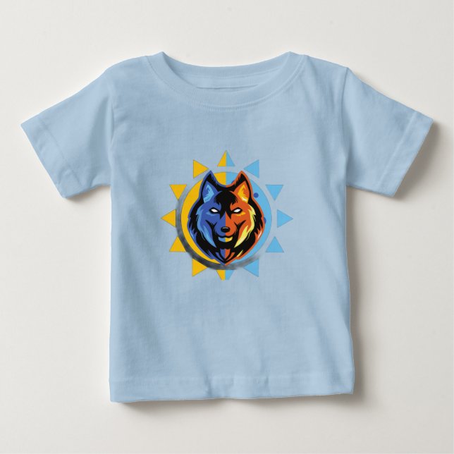 Süßes Wolf-Baby-T-Shirt Baby T-shirt (Vorderseite)