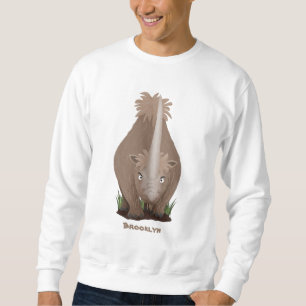 Süßes wolliges Rhinozeros Elasmotherium Cartoon Sweatshirt