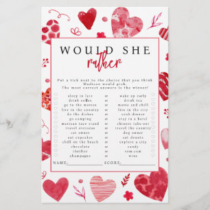 Süßes Würde Sie Eher Baby Shower Spiel