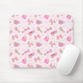 Süßes Y2K-Coquette-Rosa-Irideszenz-Sparkling-Muste Mousepad