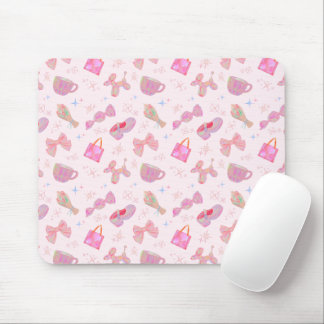 Süßes Y2K-Coquette-Rosa-Irideszenz-Sparkling-Muste Mousepad