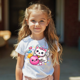 Süßes Y2K-Kätzchen-Funkel-Kinder-T-Shirt Kleinkind T-shirt