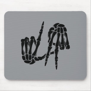 Süßes Y Los Angeles Handzeichen Skelett La Geschen Mousepad