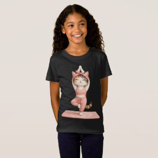 Süßes Yoga-Katze T-Shirt