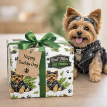 Süßes Yorkie-Biker-Muster