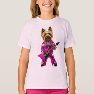 Süßes Yorkie Rockstar Kinder T-Shirt