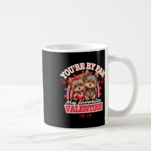 Süßes Yorkshire-Paar Valentinstag Retro Yorkie Kaffeetasse