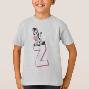 Süßes Z für Zebra - Kinder Englisch ABCD Alphabet T-Shirt