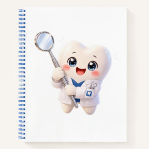 Süßes Zahn Dentist Spiral Notizbuch Zahnmedizin