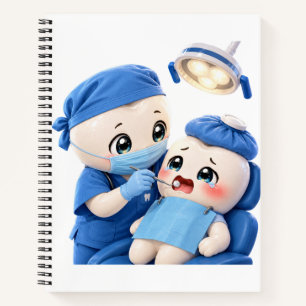 Süßes Zahnarzt-Baby-Patienten-Spiralnotizbuch Notizbuch