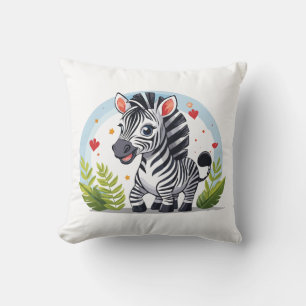 Süßes Zebra-Cartoon Kissen