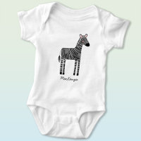 Süßes Zebra mit individuellem Namen personalisiert