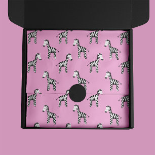 Süßes Zebra rosa Seidenpapier