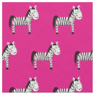 Süßes Zebrakind Babykinderzimmer Rosa Stoff