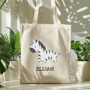 Süßes Zebrakinder-Personalisiert Tragetasche
