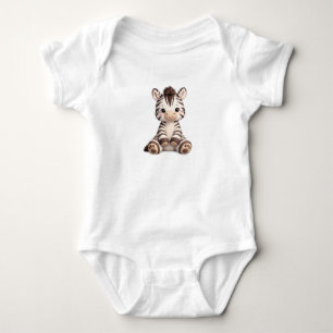 Süßes Zebro Plüsch Baby Jungen T-Shirt Geschenk De Strampler